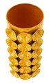 Vaza decorativa Drop, Mauro Ferretti, 16x15x33 cm, fier, galben