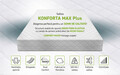 Saltea SuperOrtopedica Green Future KONFORTA Max Plus 25 cm, 140x200x25cm, Spuma poliuretanica elastica, Husa detasabila, lavabila, matlasata, hipoalergenica, Reversibila, Ferma