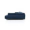 Coltar extensibil dreapta 6 locuri ELTAP, Rod-28, Rodrigo, 345x202x90 cm, lemn/poliester, gri inchis