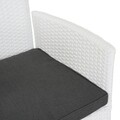 Fotoliu dining, Miami, L.61 l.65 H.105, aluminiu, alb/gri