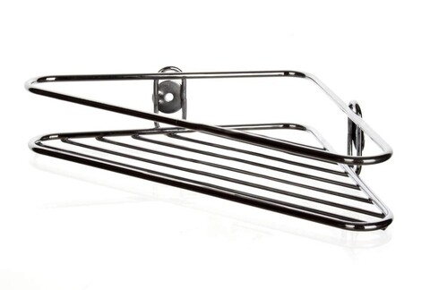 Polita de colt pentru baie, Magnat, Brilanz, 19x19x4 cm, inox