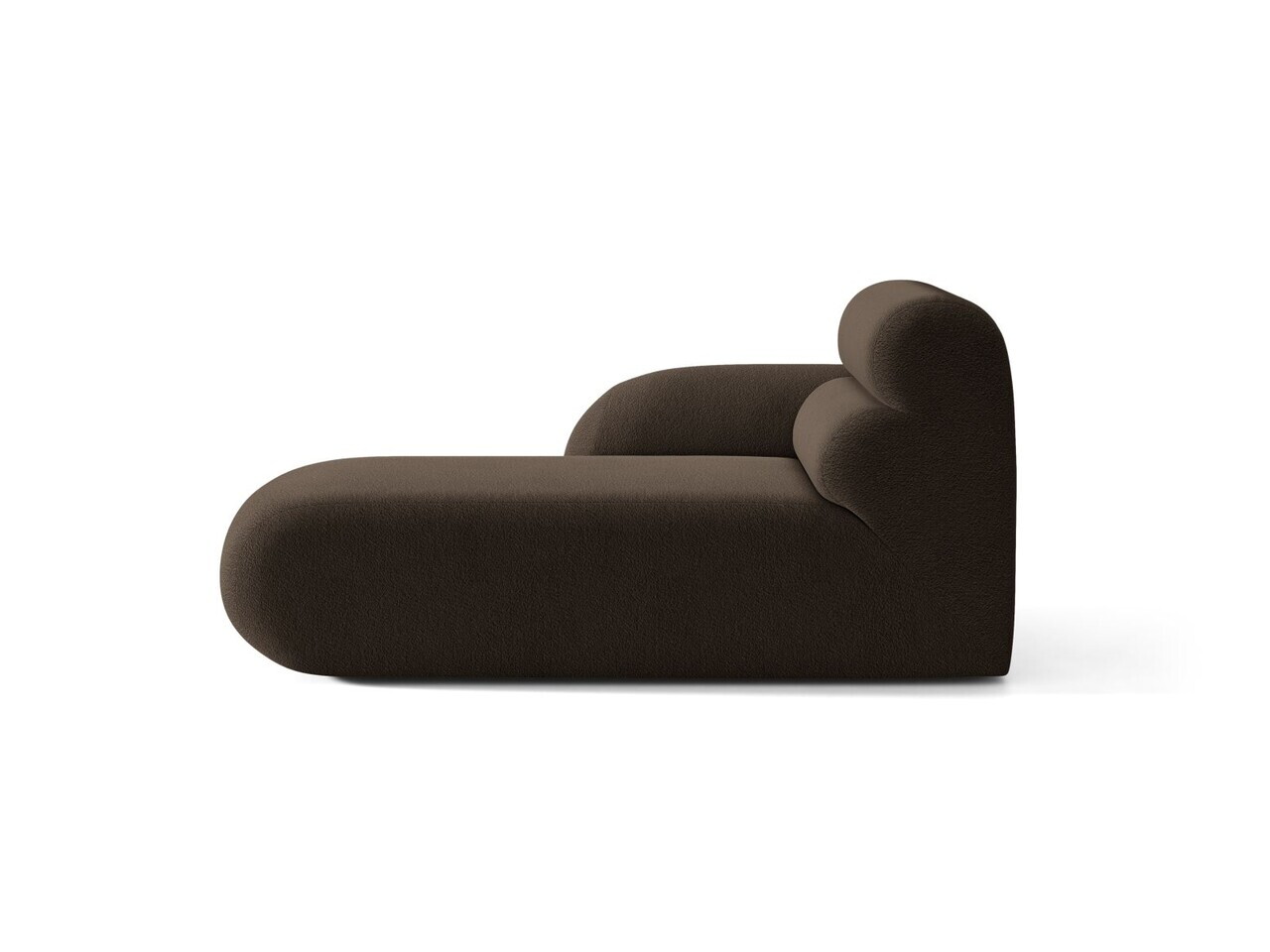 Sezlong living stanga, Neo, Micadoni Home, 110x165x83 cm, tesatura Boucle, maro — imaginea 5