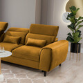 Coltar extensibil stanga 4 locuri ELTAP, Foble, 267x196x100 cm, lemn/poliester, mustar