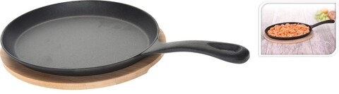 Tigaie tapas dish, 24x18x3.4 cm, fier/bambus