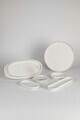 Set de mic dejun, Hermia, 208PEK1116, Portelan, Platou cu măsline: 25 cm (2 bucăți), Crem / Argintiu