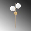 Aplica de perete, Fazli - 10410, Fulgor, 32 x 27 x 72 cm, 2 x E14, 40W, auriu