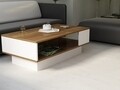 Masuta de cafea CARLOTA-1, Gauge Concept, 100x60x34 cm, aluna/alb