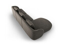 Coltar stanga 4 locuri, Tulum, Cosmopolitan Design, 255x156x70 cm, tesatura chenille, gri