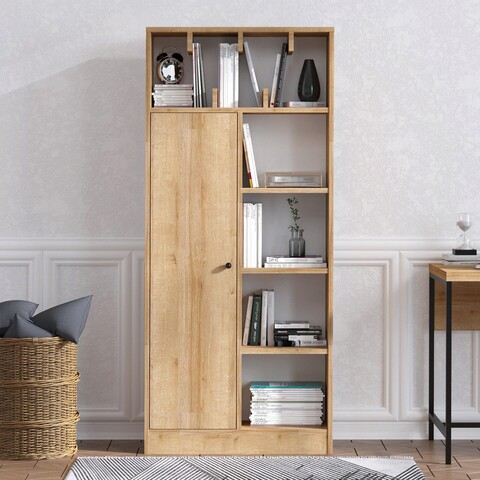 Corp biblioteca, Elegance, Jemma, 60x30x170 cm, Stejar Elegance