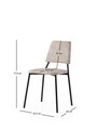 Set scaune 2 piese, Nmobb, Lıma, Negru / Ecru