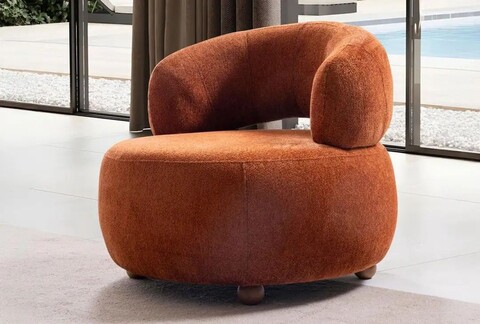 Fotoliu, Atelier del Sofa, 752EST1718, Frame: 70% HORNBEAM/30% MELAMINE COATED CHIPBOARD, Caramiziu