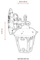 Lampa de exterior, Avonni, 685AVN1198, Plastic ABS, Negru