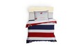 Lenjerie de pat pentru o persoana, 2 piese, 140x200 cm, 100% bumbac ranforce, Beverly Hills Polo Club, BHPC 002, mov/rosu