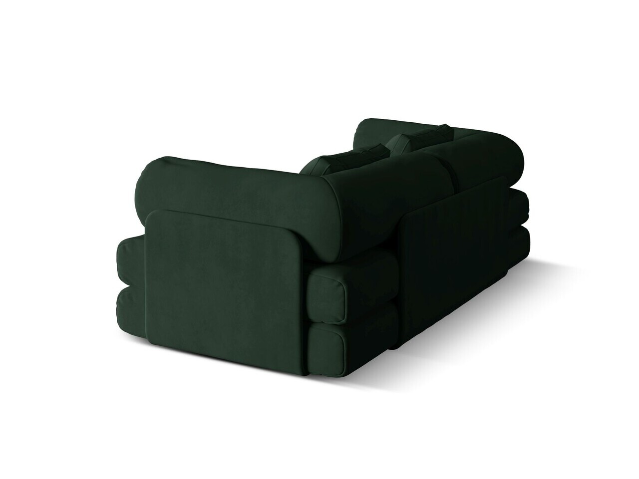 Canapea extensibila 3 locuri, Dreamy, Micadoni Home, 206x95x70 cm, catifea, verde bottle — imaginea 6