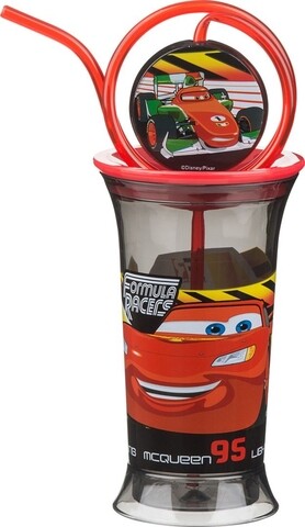 Recipient apa cars, disney, 300 ml, plastic, negru