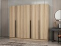 Dulap pentru haine, Minerva, Kale Plus, 225x210x52 cm, PAL, Stejar