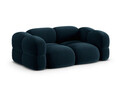 Canapea 3 locuri, Loretto, Cosmopolitan Design, 210x100x68 cm, catifea, albastru petrol inchis