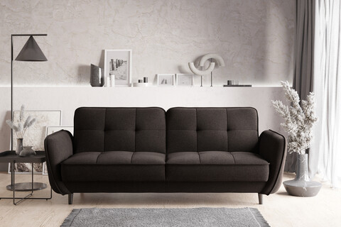 Canapea extensibila 3 locuri ELTAP, SO-BEL-22FL, Bellis, 220x90x83 cm, lemn/poliester, maro inchis