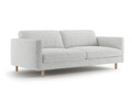 Canapea 4 locuri, Eden, Micadoni, 209x92x90 cm, tesatura structurata, gri deschis melanj