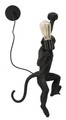 Aplica de perete Monkey, Mauro Ferretti, 1 x E27, 20W, 32x32x64 cm, polirasina, negru