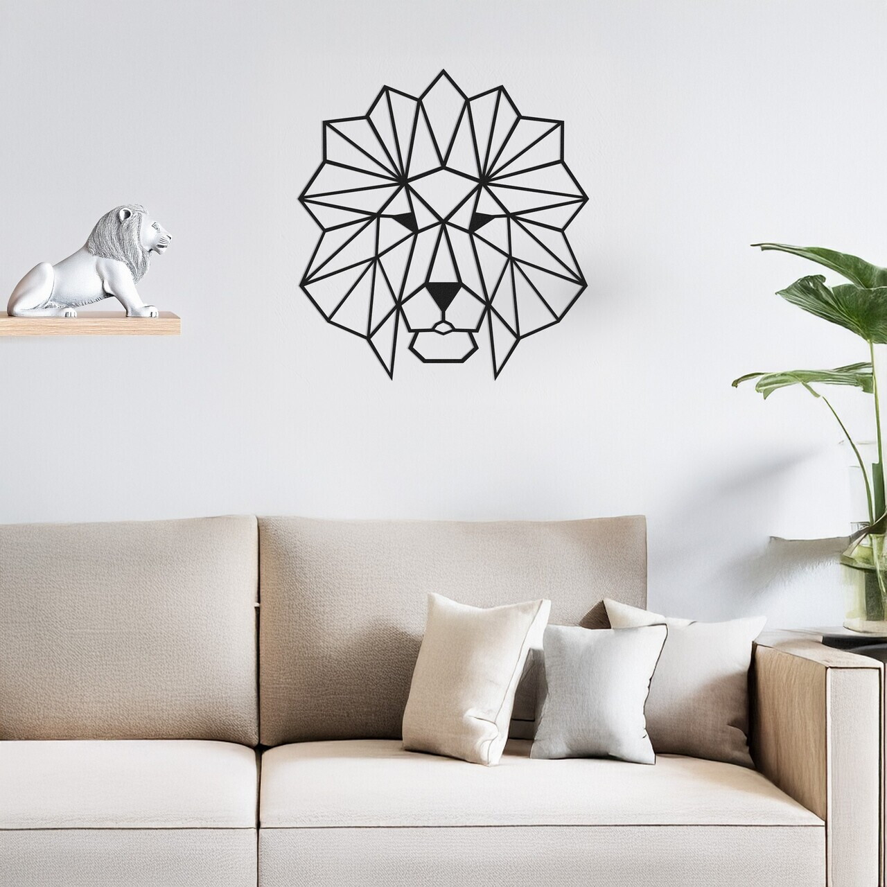 Decoratiune de perete, DEC-BL007, Dimensiune: 40 x 40 cm, Negru