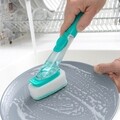 Perie vase cu dozator detergent InnovaGoods Cleasy, capete interschimbabile, 26 cm, 50 ml