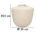 Vaza decorativa Shade, Mauro Ferretti, 35x32.5 cm, oxid de magneziu, crem