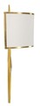 Aplica de perete Vienna, Mauro Ferretti, 1 x E14, 20W, 16x15x50 cm, fier, auriu/alb