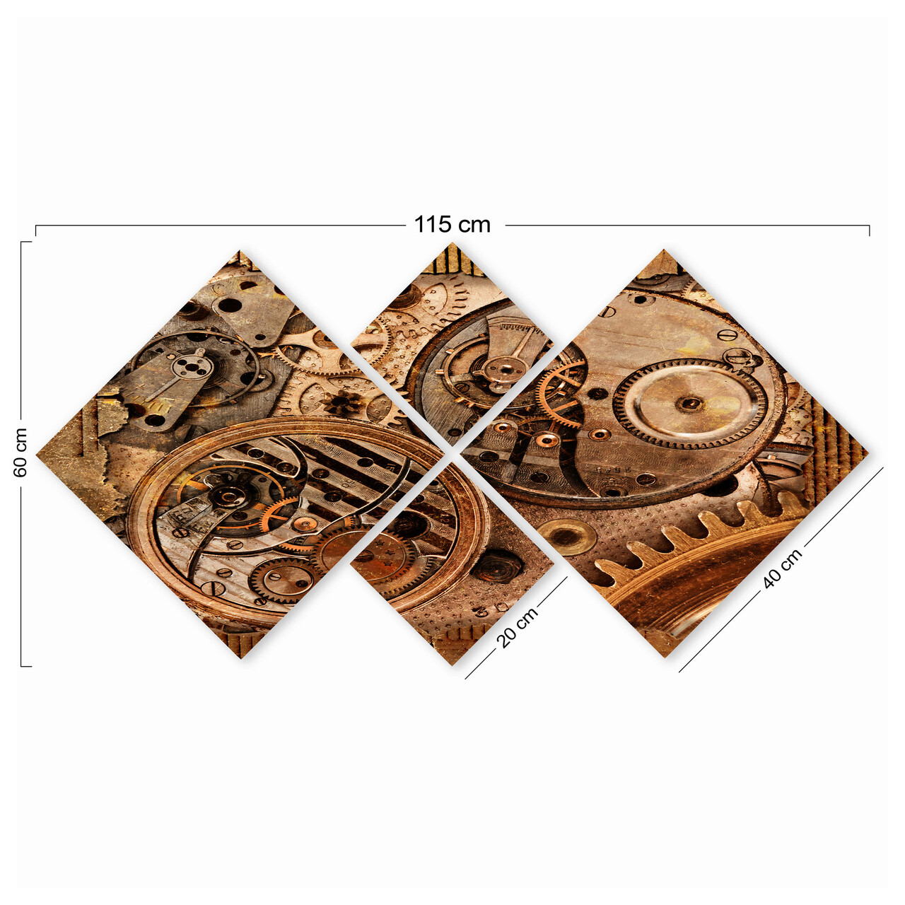 Set 4 tablouri decorative, 4MDF245256766, MDF, Imprimat UV, Multicolor