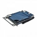 Sezlong pliabil cu tetiera, Heinner, 178x60x79cm, albastru inchis