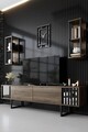 Set mobilier living, Bexley, Chrome Line Set, PAL, Nuc / Negru