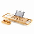 Tava extensibila pentru cada din bambus Trayth, InnovaGoods, 70-104 x 22 x 4 cm