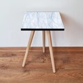 Masuta, Leona, Shp243, 35x42x35 cm, Albastru deschis/Alb