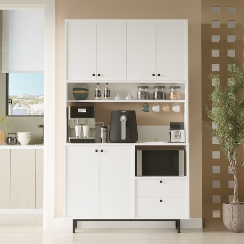 Dulap multifunctional, Locelso, RE7-W, Alb