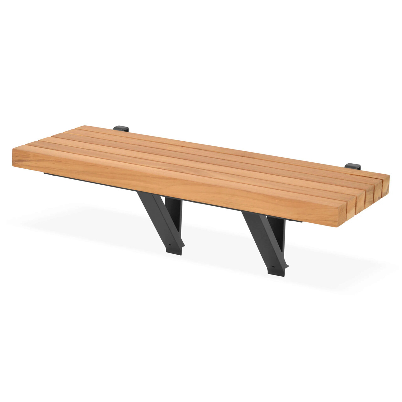 Laterala canapea pentru gradina/terasa Nest, 75x27x26 cm, aluminiu/lemn, antracit/natur - imagine 2