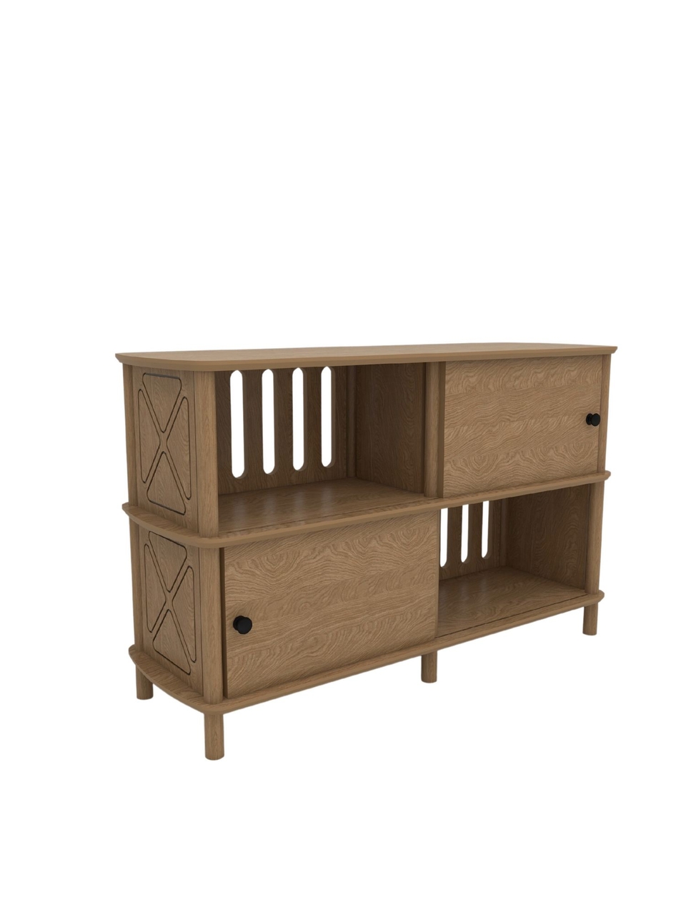 Consola, Hanah Home, Avena, 120x79x40 cm, Stejar - view 4