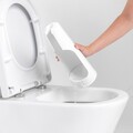 Perie de toaleta cu suport, Brabantia, ReNew, 12x12x42 cm, otel, alb