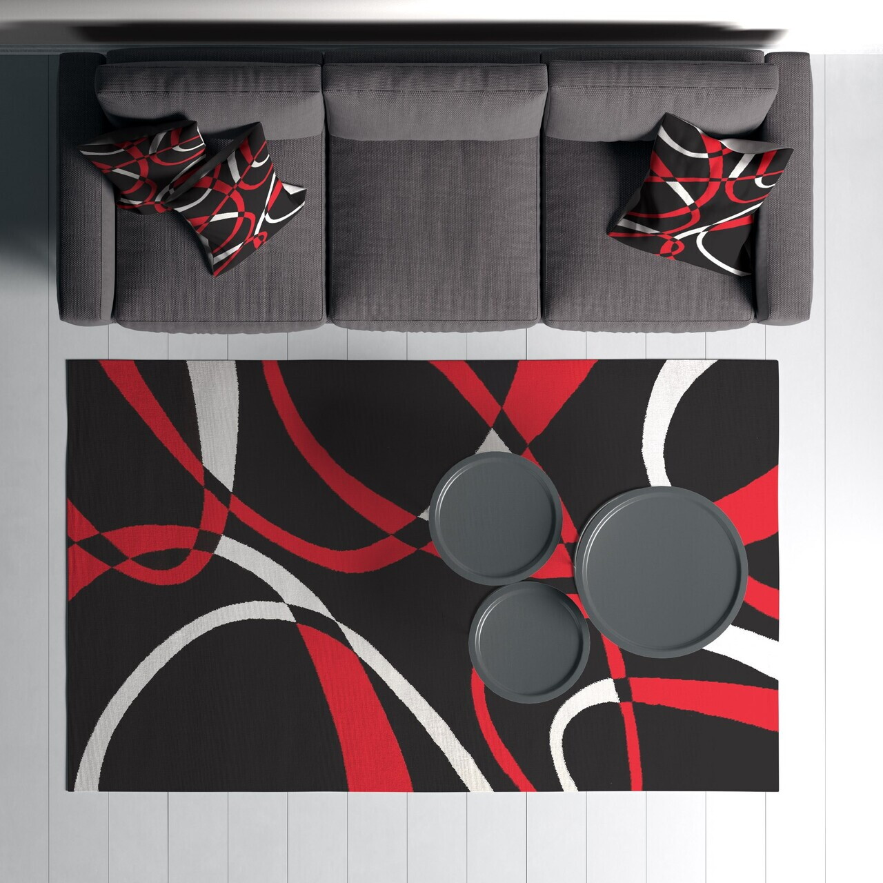 Covor, Woopamuk195, 100x150 cm, Negru — imaginea 2