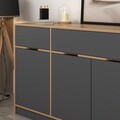 Consola, Minerva, Elina, 180x90x45 cm, PAL, Nuc / Antracit