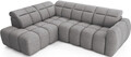 Coltar extensibil stanga 4 locuri ELTAP, LT-04PAO, Falconn, 258x208x107 cm, lemn/poliester, gri inchis