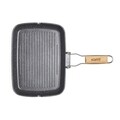 Tigaie grilll cu maner detasabil, Cooking by Heinner, 35 x 25 x 4.5 cm, aluminiu turnat cu invelis non-stick