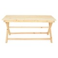 Set 2 banchete + masa + umbrela, Kids Picnic, lemn de brad, natural/gri