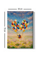 Tablou decorativ, Kanvas Tablo (50 x 70), Canvas, Lemn, Multicolor