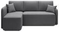 Coltar extensibil stanga 3 locuri ELTAP, Hadson, 206x150x89 cm, lemn/poliester, gri inchis