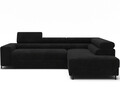 Coltar extensibil dreapta 5 locuri ELTAP, Colesio, 274x200x93 cm, lemn/poliester, negru
