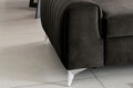 Canapea extensibila 3 locuri, ELTAP, SO-LAU-22NU, Laurence, 261x97x105 cm, lemn/poliester, maro inchis