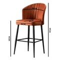 Set scaune  de bar 4 piese, Beckley, Rubi, PAL, Galben/Negru