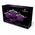 Set oale si tigai, din aluminiu forjat si marmura, Berlinger Haus, Royal Purple, 10 piese
