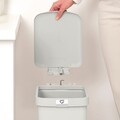 Cos de gunoi cu pedala, Brabantia, StepUp, 16 L, 29.6x22.3x41.1 cm, polipropilena, gri deschis