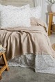 Set cuvertura de pat dubla 3 piese, L'essentiel Maison, Pamela, Bej